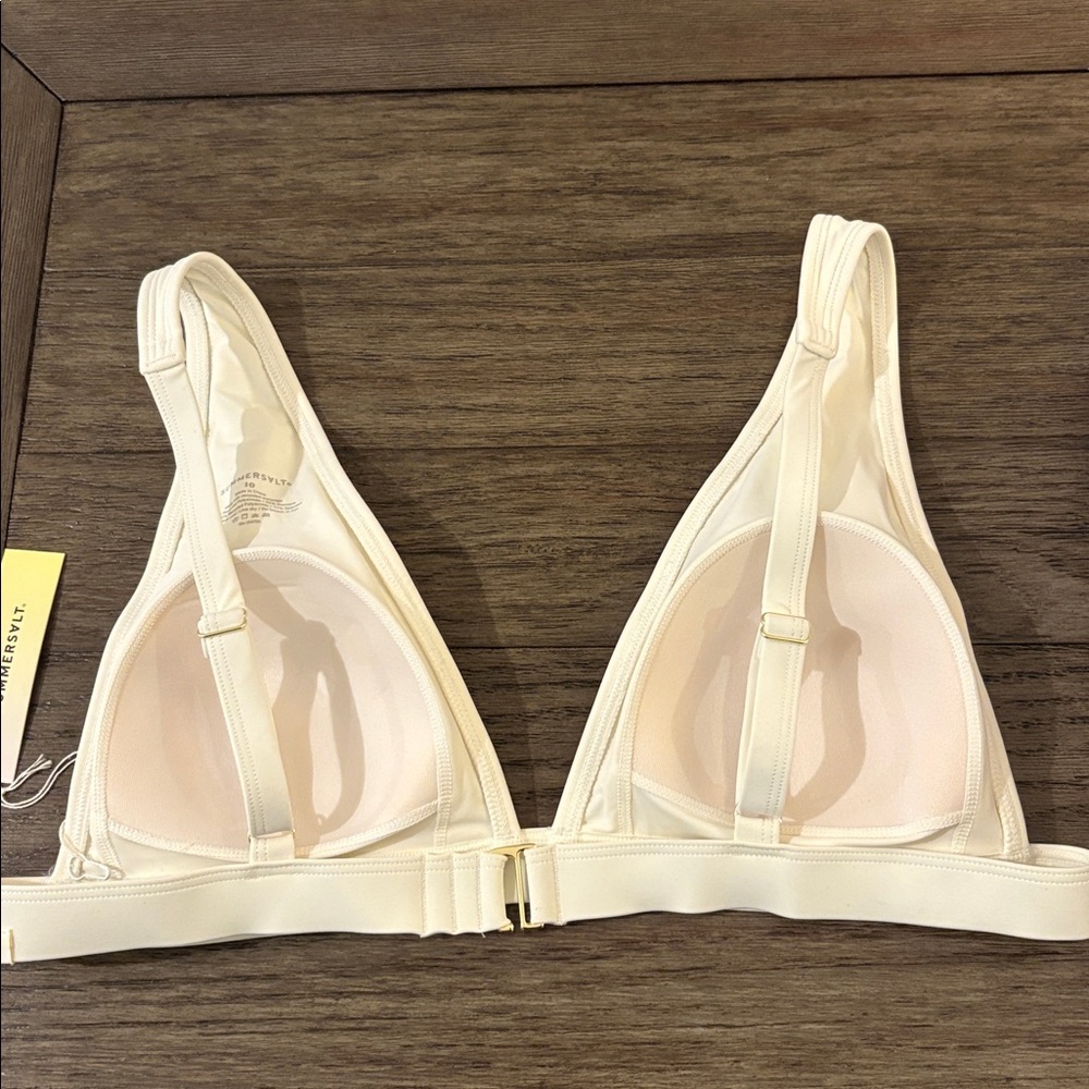 NWT [Summersalt] Plunge Bikini Swimsuit Top in White Sand Women’s Multiple Sizes - Picture 9 of 13